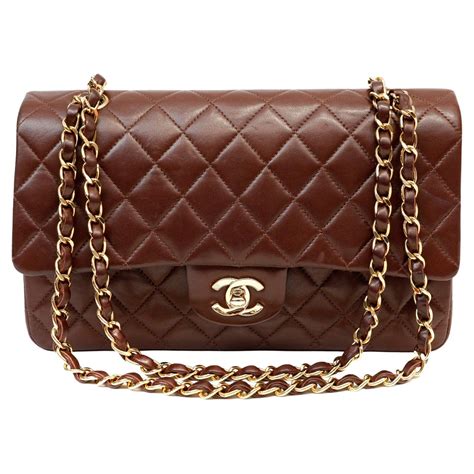 chanel lambskin quilted small double flap brown|Chanel flap pattern.